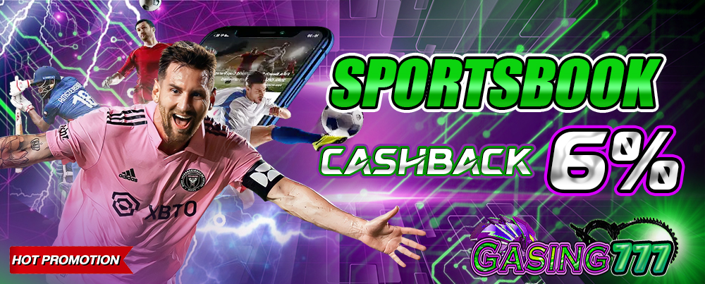 BONUS SPORTBOOK CASHBACK 6%!!!